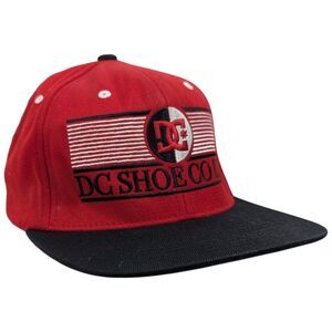 DC SHOE CO. Two Tone Hat Cap, Black Red Adjustable Snapback *READ